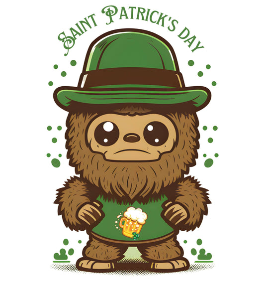 St Patrick's Day Cute Sasquatch T-shirt
