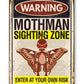  Warning Mothman Sighting Zone Metal Sign