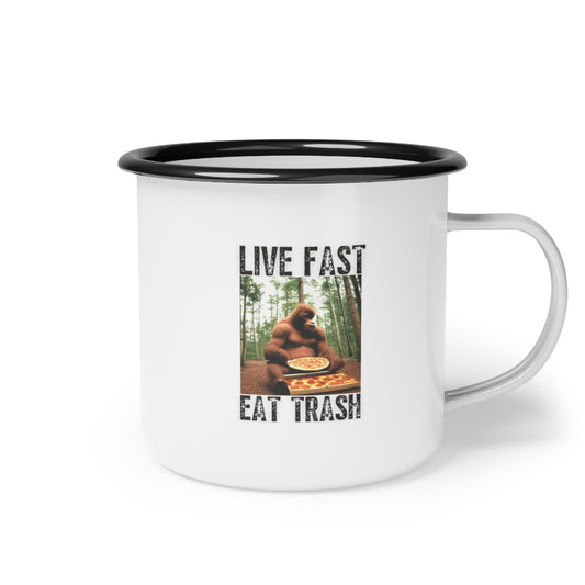 Live Fast Eat Trash Bigfoot Camper Mug