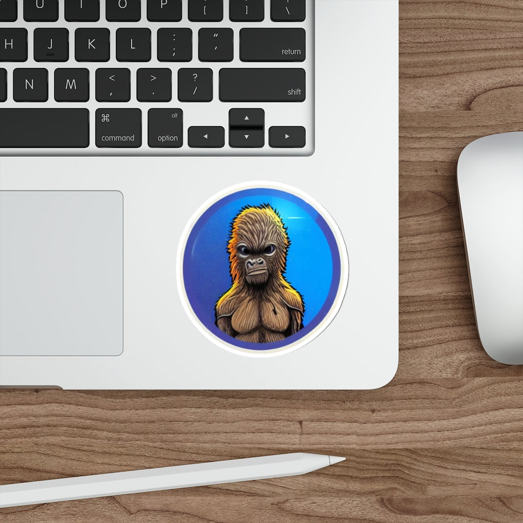 Squatchy Alien Die-Cut Sticker