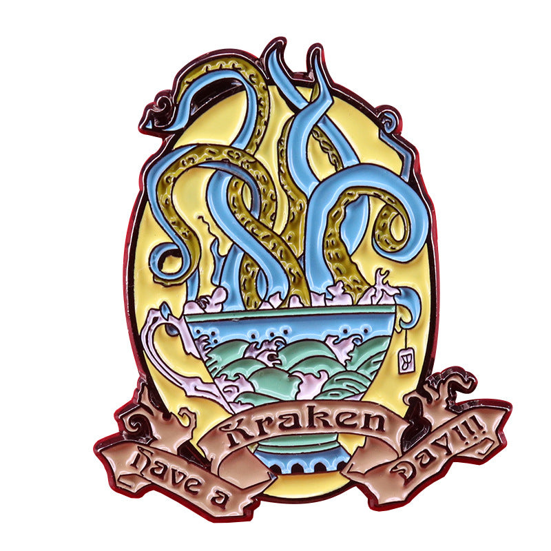 'Have a Kraken Day' Funny Enamel Pin 