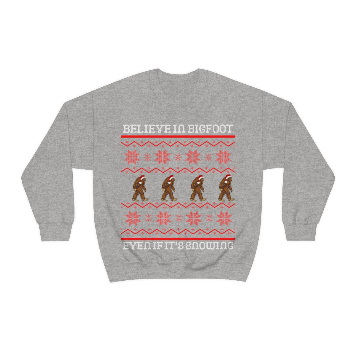 Bigfoot Christmas Sweater Style Sweatshirt