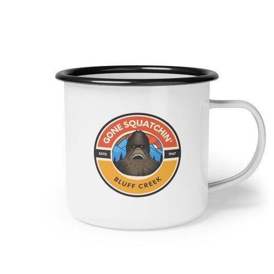 Gone Squatchin' Bluff Creek Bigfoot Camper Mug