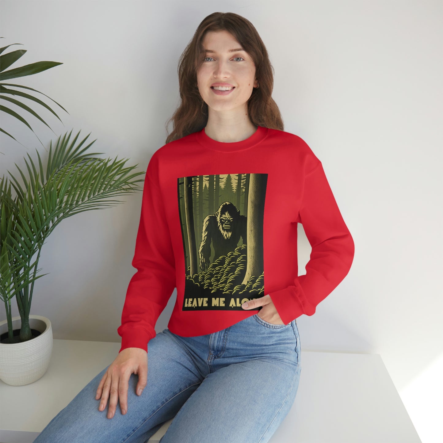 "Leave Me Alone" Sasquatch Crewneck Sweatshirt