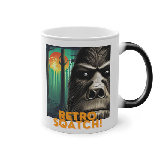 Retro-Squatch Sasquatch Bigfoot Magic Coffee Mug, 11oz