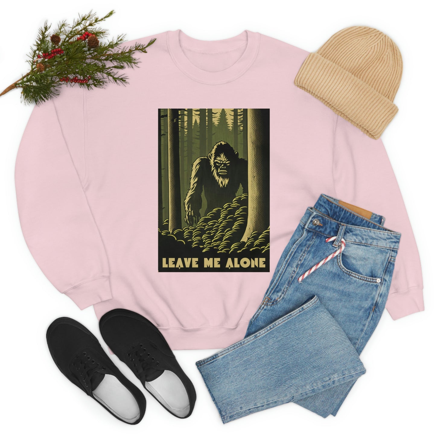 "Leave Me Alone" Sasquatch Crewneck Sweatshirt