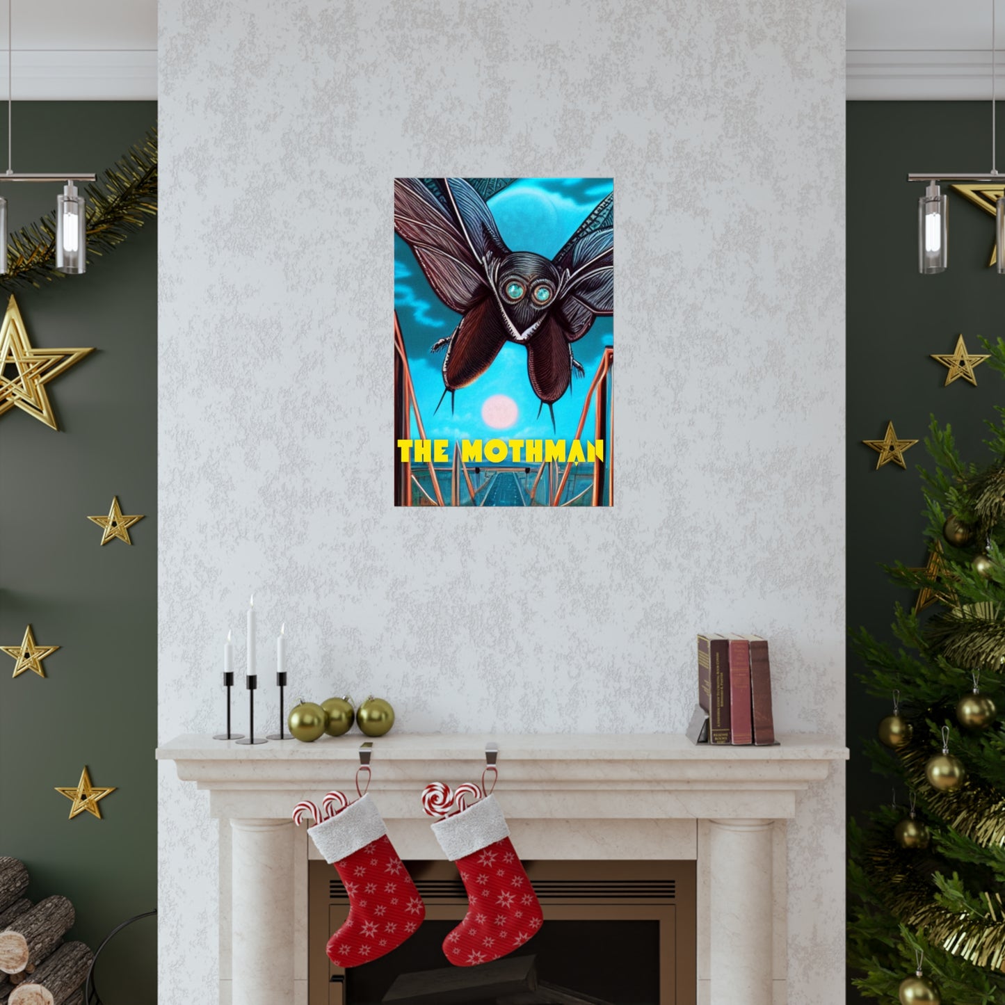 Retro Sci-fi Mothman Poster