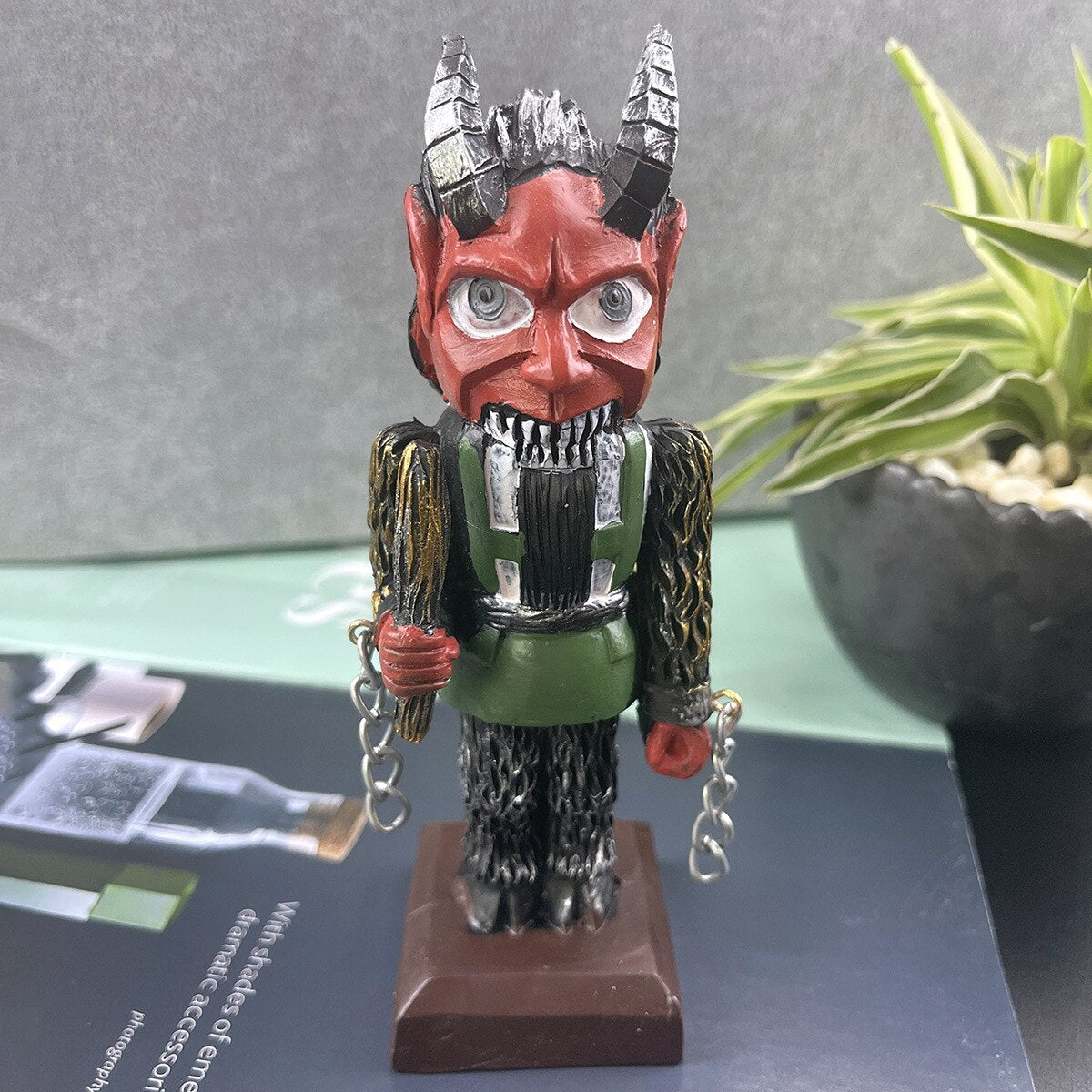 Hand-Made Krampus Nutcracker-Inspired Made Of Resin