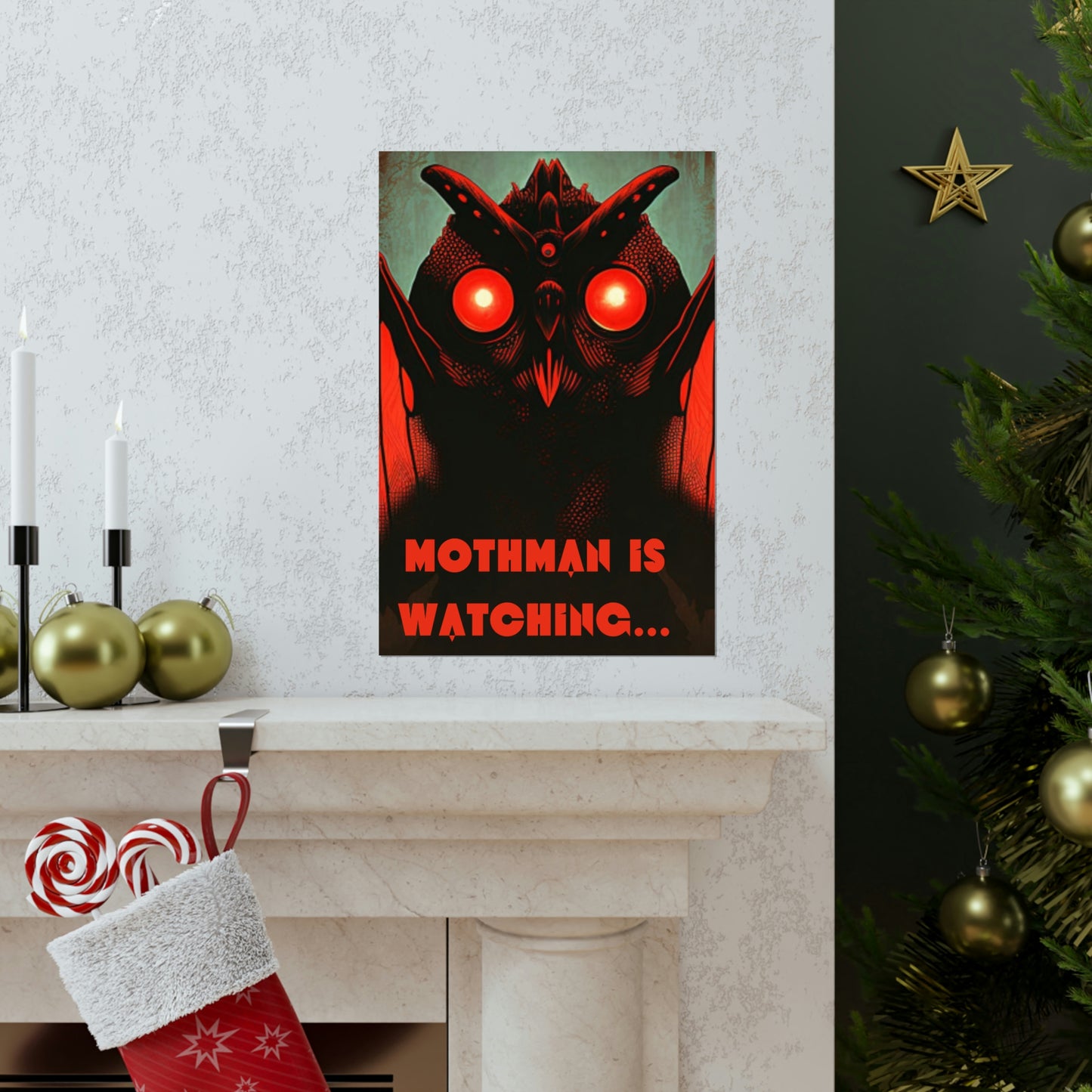 Mothman Is Watching Poster