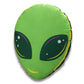 Green Alien Head Decorative Pillow Plush