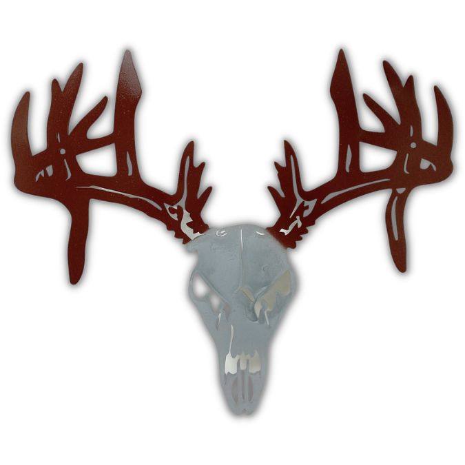 Wendigo Skull Metal Wall Mount