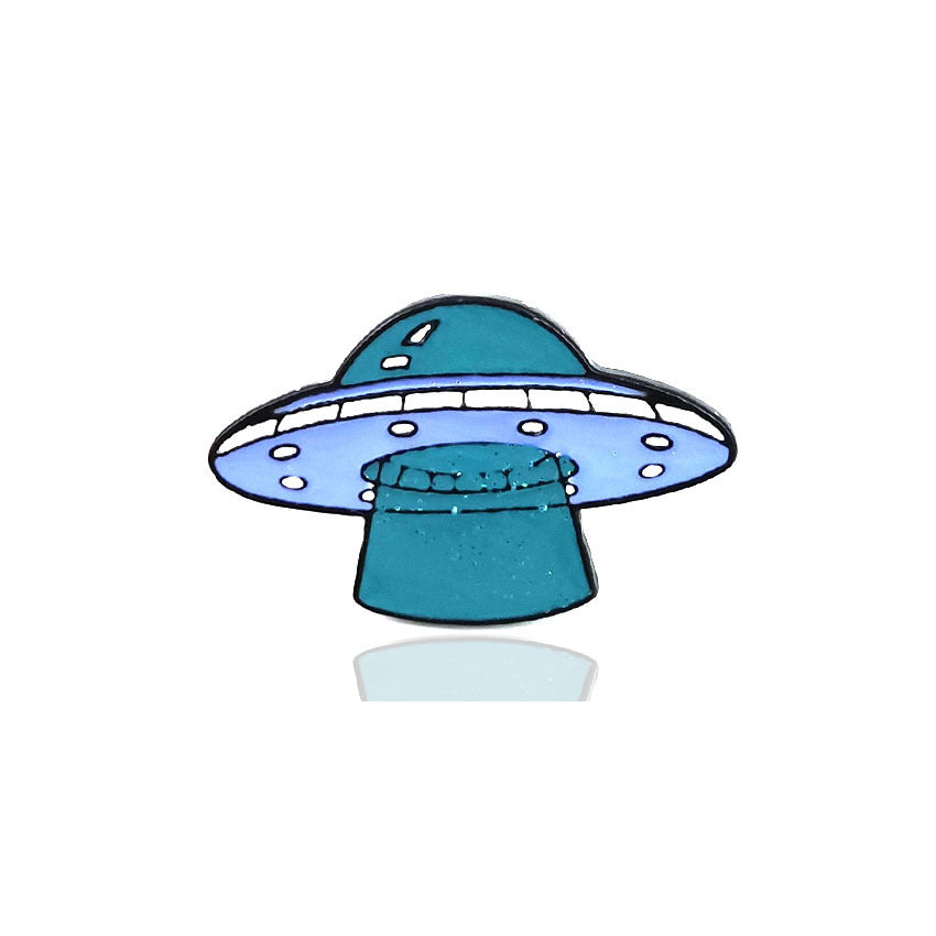 Funny UFO Enamel Pin 'Finally Abducted'