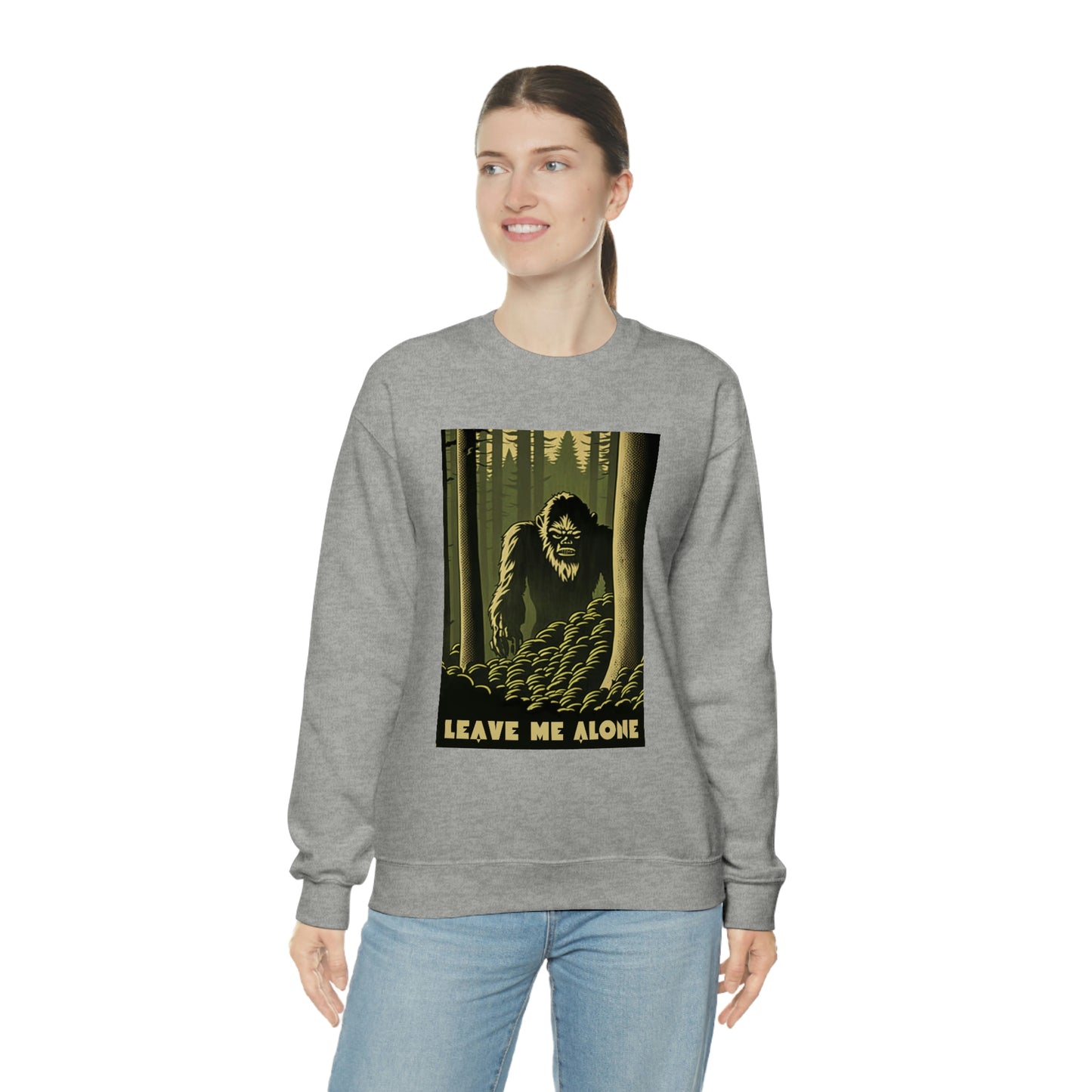 "Leave Me Alone" Sasquatch Crewneck Sweatshirt