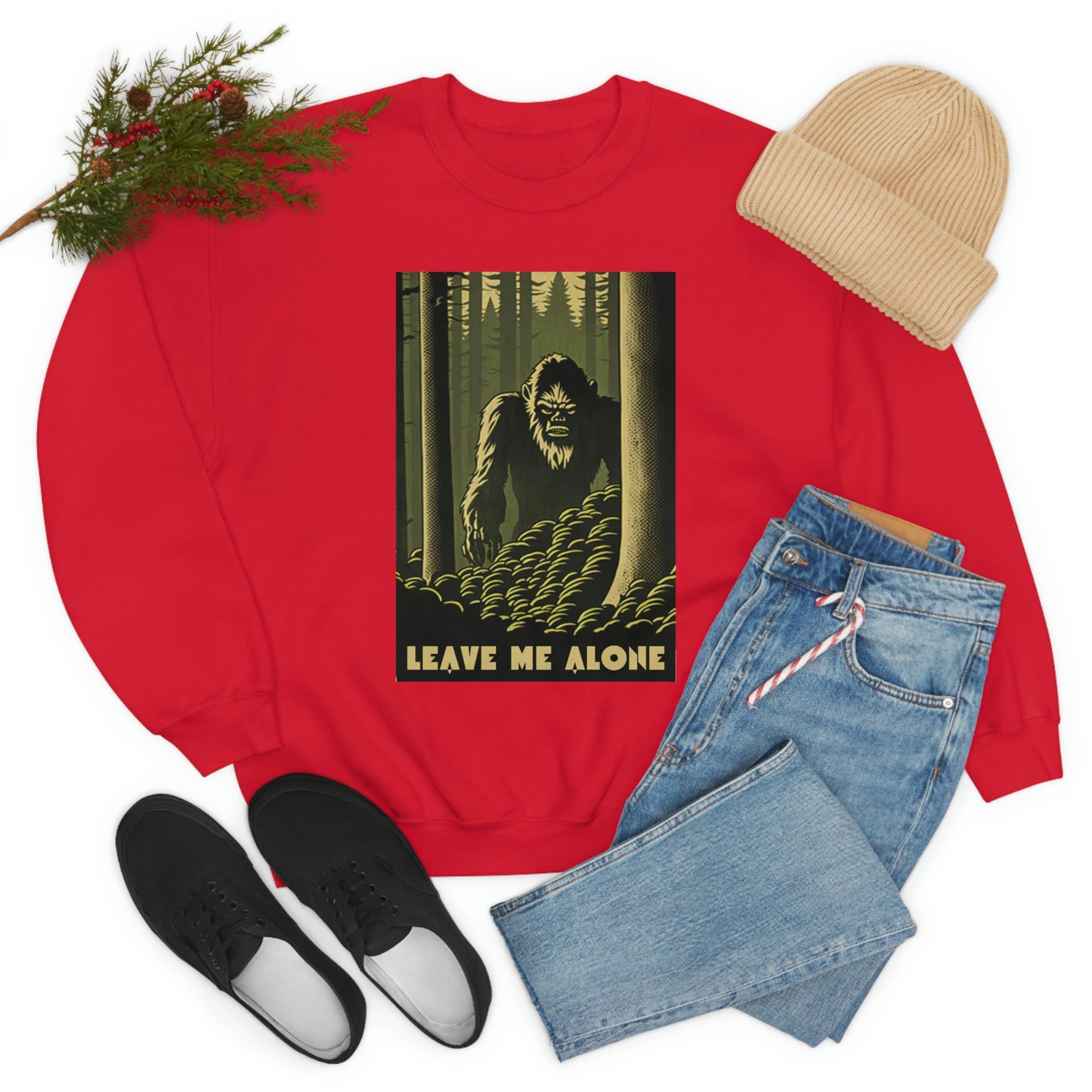 "Leave Me Alone" Sasquatch Crewneck Sweatshirt