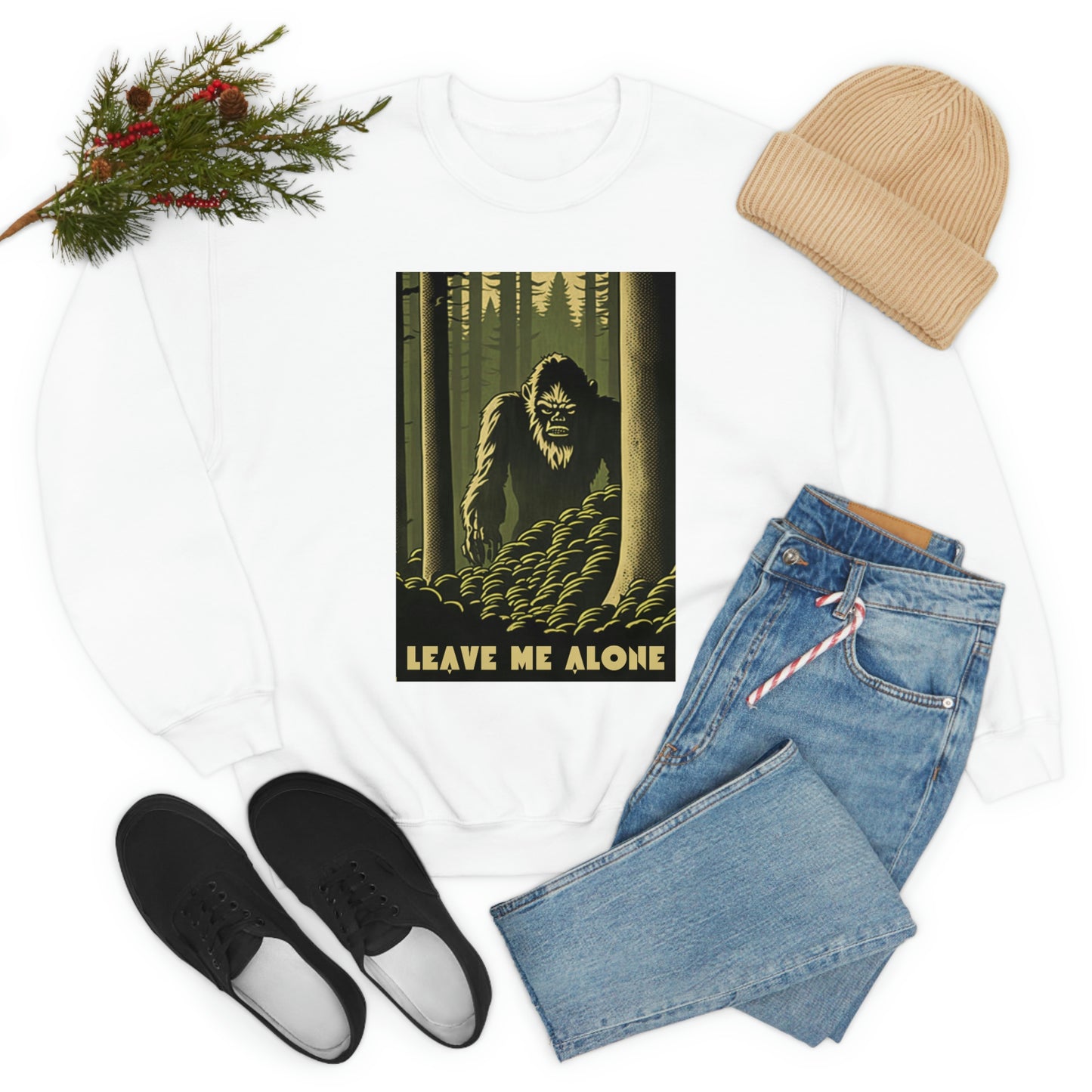 "Leave Me Alone" Sasquatch Crewneck Sweatshirt