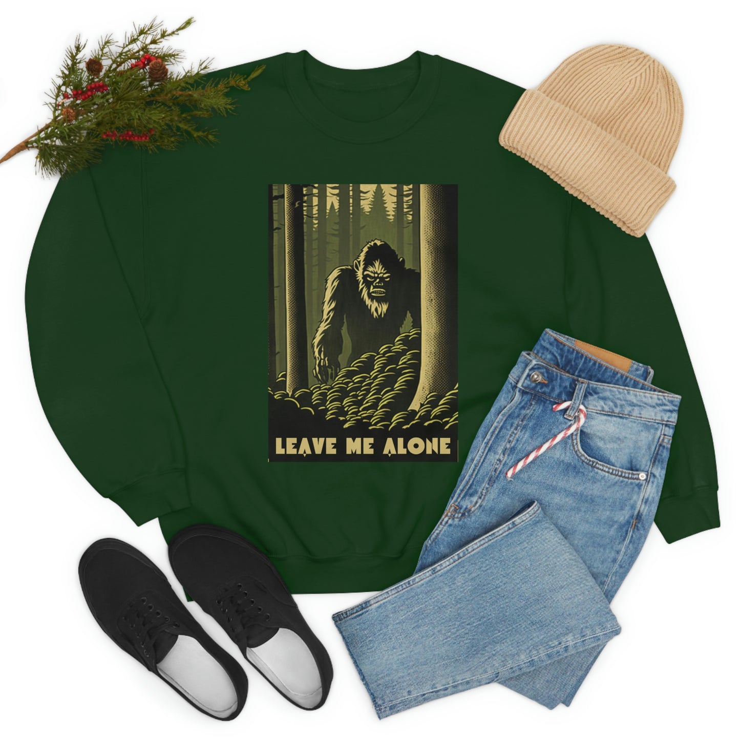 "Leave Me Alone" Sasquatch Crewneck Sweatshirt