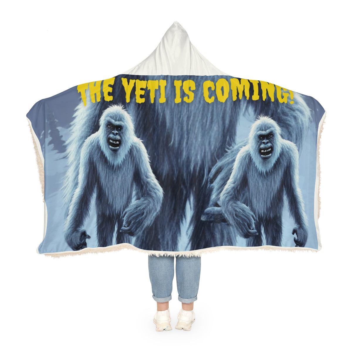 "The Yeti Is Coming" 80" X 55" Snuggle Blanket