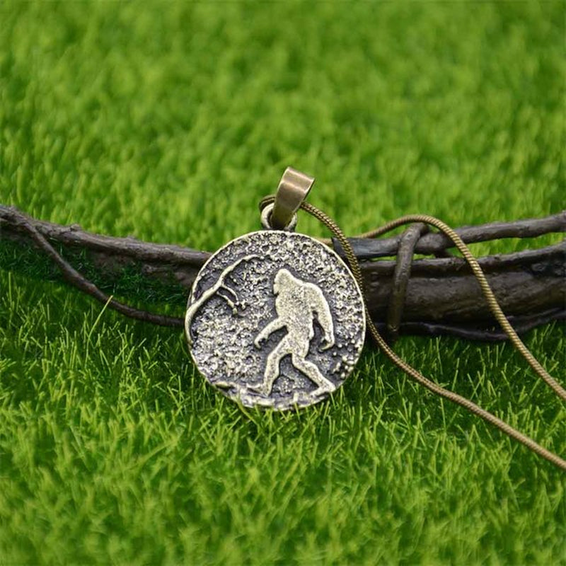 Viking Style Bigfoot Pendant Necklace