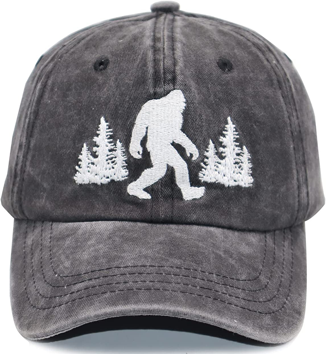 Bigfoot Washed Dyed Cotton Dad Baseball Caps