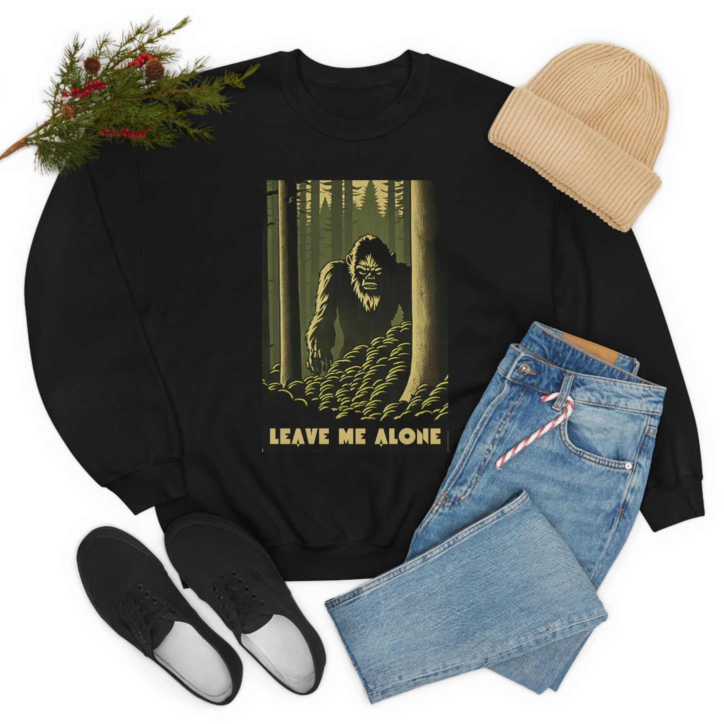 "Leave Me Alone" Sasquatch Crewneck Sweatshirt