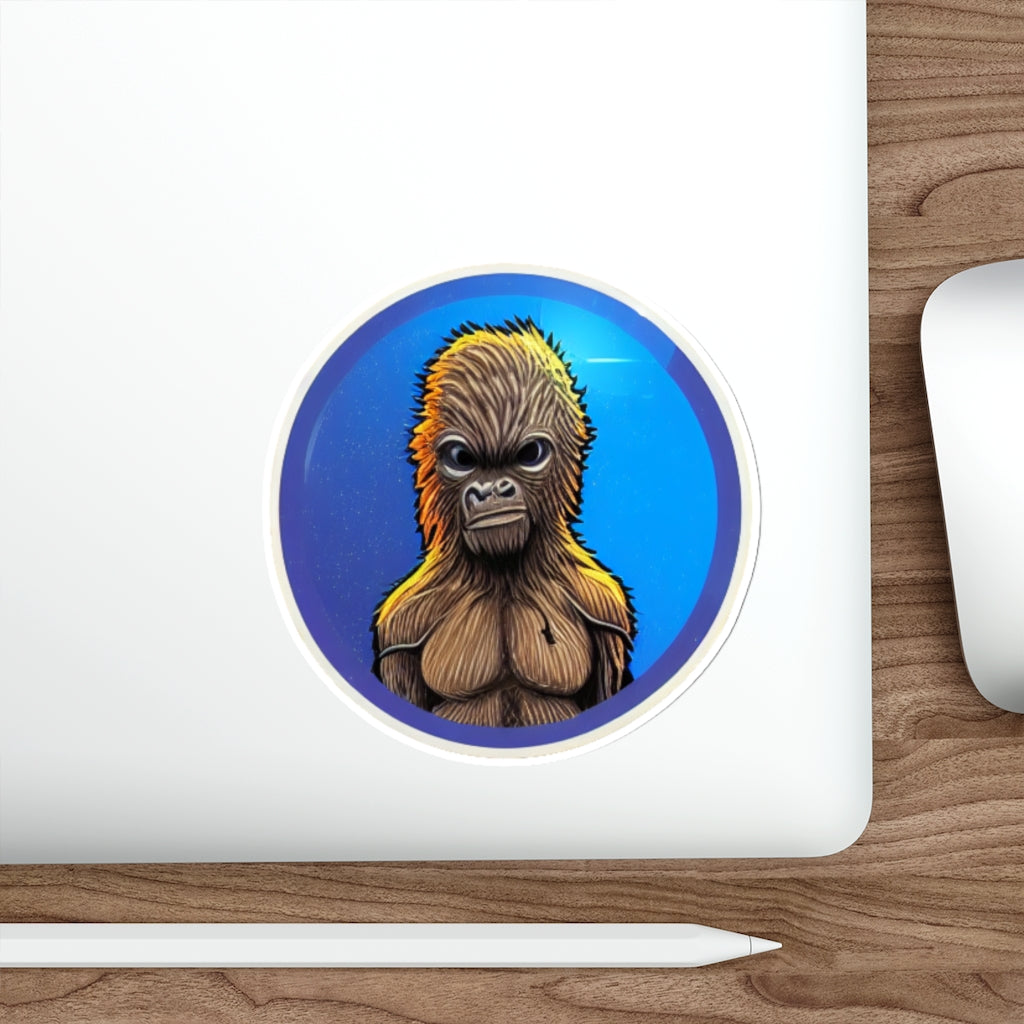 Squatchy Alien Die-Cut Sticker