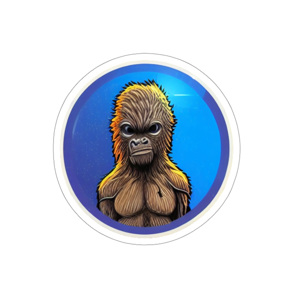 Squatchy Alien Die-Cut Sticker