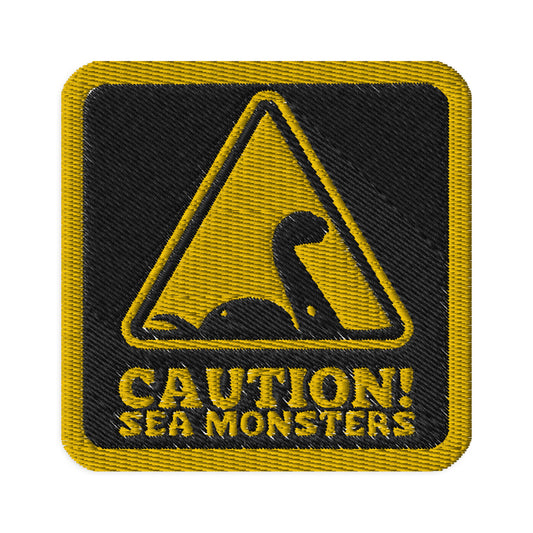 Caution! Sea Monsters Embroidery Patch